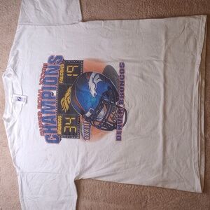 Vintage 1998 Denver Broncos Super Bowl Champions Logo 7 NFL T-Shirt Size XL